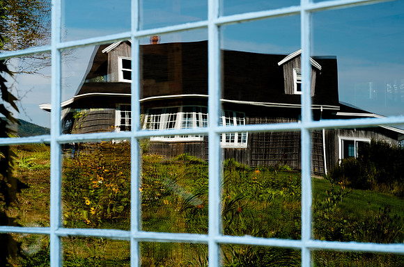 Window Reflections at Shampers Bluff, New Brunswick